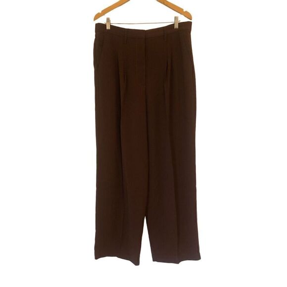 Brand New Jessica Simpson High Rise Pleated Brown Dress Pants Size 16 - Picture 3 of 14